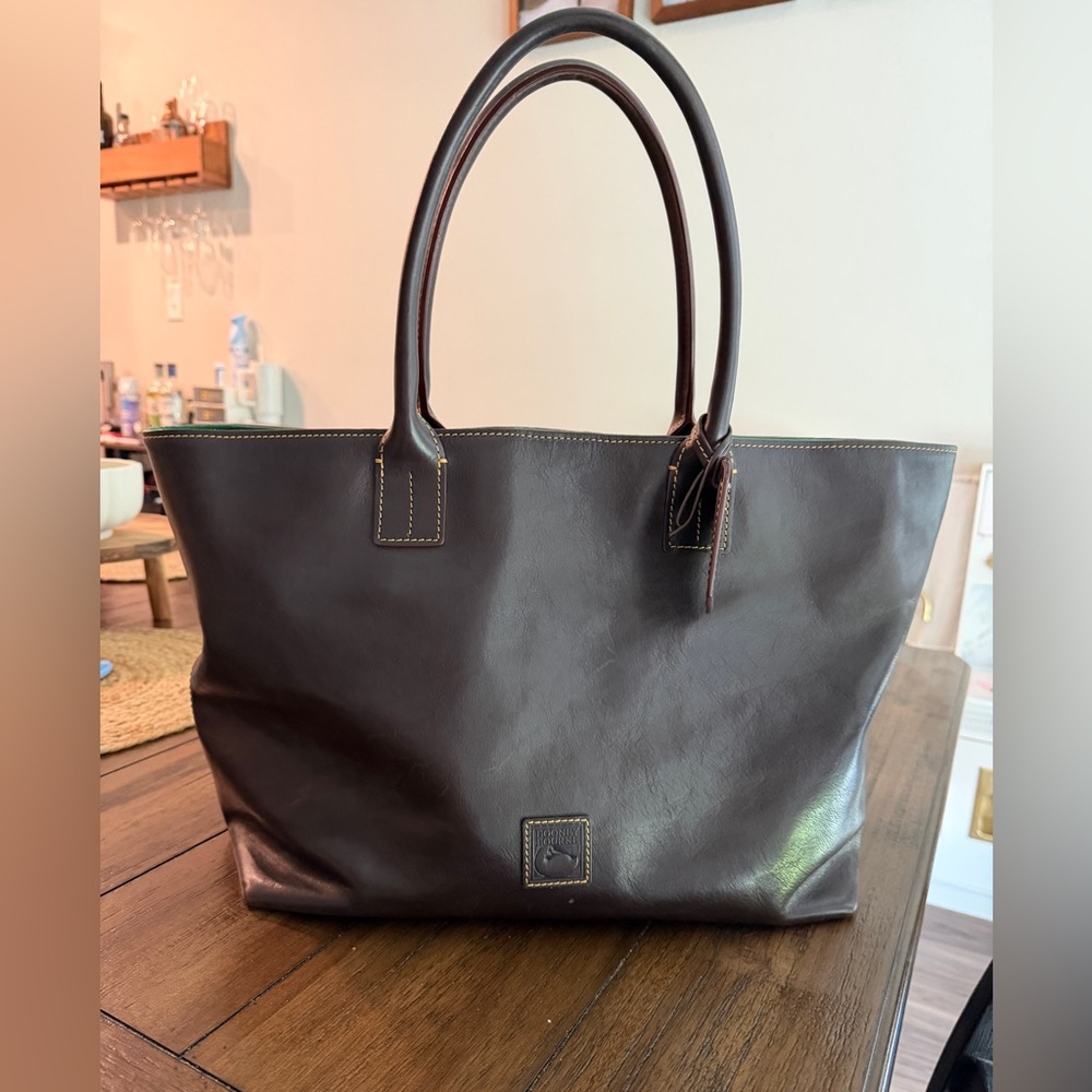 Dooney and Bourke Florentine Medium Russell Tote- Brown Tmoro